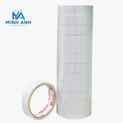 Băng keo 2 mặt 2cm - Lốc 12 cuộn