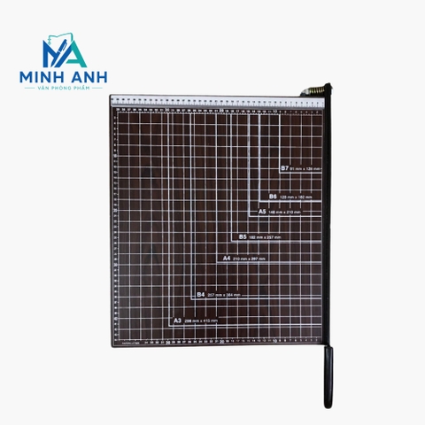 Bàn cắt giấy A4 bằng gỗ màu nâu