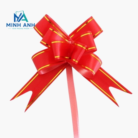 Nơ Rút Lớn 5cm Màu Đỏ - Set 50 Cái Trang Trí Quà
