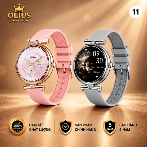 Đồng Hồ Thông Minh Nữ OLIUS Smart Watch - Màn hình 36mm AMOLED, Chống Nước- Tặng kèm dây đeo