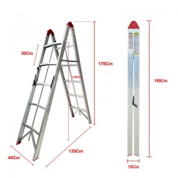 Thang nhôm gấp gọn chữ A 5 bậc Nikita GZT605