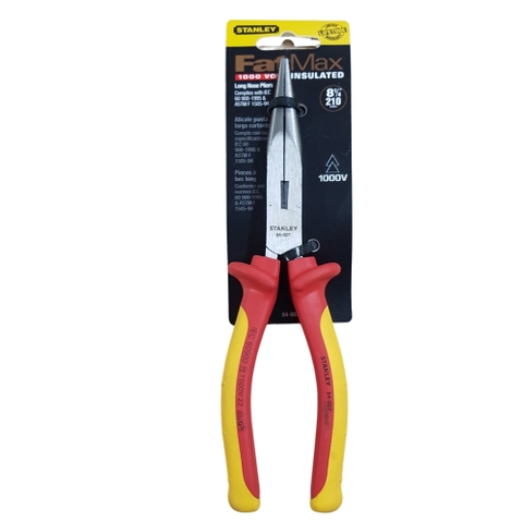 Kềm nhọn 8″/200mm cách điện 1000V cao cấp Stanley 84-007