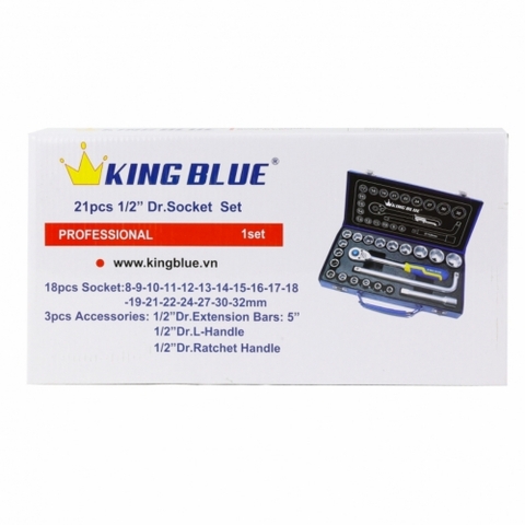 Bộ tuýp 21 chi tiết 1/2″ King Blue KLG21