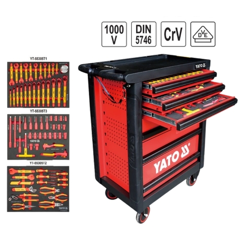 Tủ đồ nghề cách điện sửa chữa Ô TÔ ĐIỆN 70 chi tiết Yato YT-55305