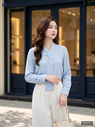 Sơ mi vạt cổ Retro UKSM2609006 ( Áo rời không kèm CV/QU/PK )