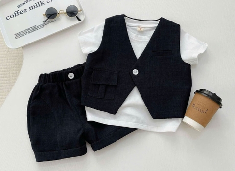 Bí Quyết Chọn Set Gile Cộc Tay Lịch Lãm Và Thoải Mái Cho Bé Trai