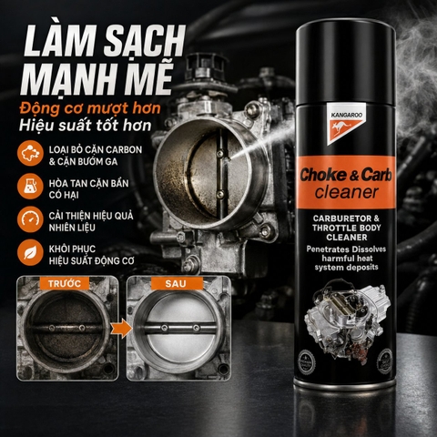 Dung dịch vệ sinh buồng đốt & bướm ga Kangaroo Choke & Carb Cleaner