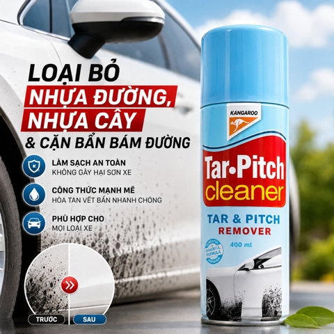 Dung dịch tẩy nhựa đường & nhựa cây Kangaroo Tar & Pitch Remover 400ml