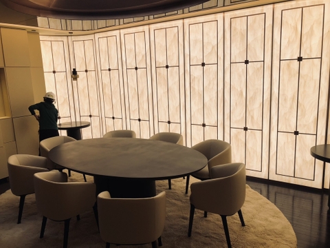 Đá solid surface korean ốp vách xuyên sáng
