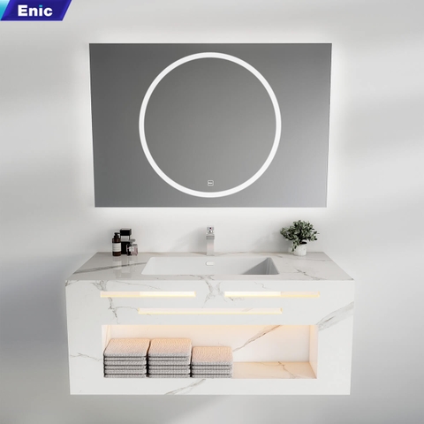Bộ tủ chậu lavabo gương led nhà tắm Wolf Bath NK03 80 – 100cm