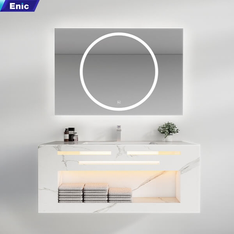Bộ tủ chậu lavabo gương led nhà tắm Wolf Bath NK03 80 – 100cm