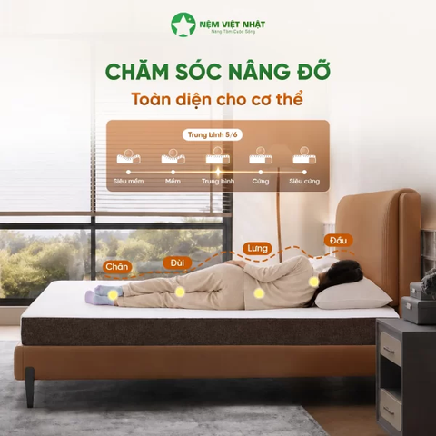 Nệm Cao Su Việt Nhật Coolax – Vững nâng đỡ, mát trọn giấc