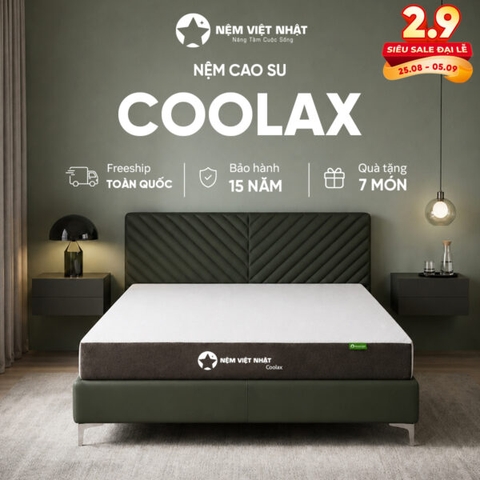 Nệm Cao Su Việt Nhật Coolax – Vững nâng đỡ, mát trọn giấc