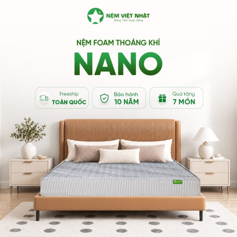Nệm Foam Việt Nhật Nano – Êm Ái, Mềm Mại Thoáng Khí Tối Ưu