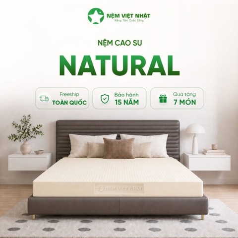 Nệm Cao Su Thiên Nhiên Việt Nhật Natural – Thế Hệ Mới Nâng Đỡ Hoàn Hảo, Xoa Dịu Mọi Cơn Nhức Mỏi