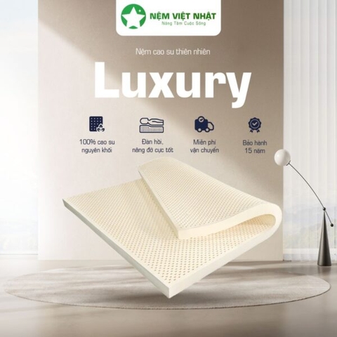 Nệm cao su thiên nhiên Việt Nhật Luxury – Đẳng cấp, sang trọng, nâng đỡ vượt trội