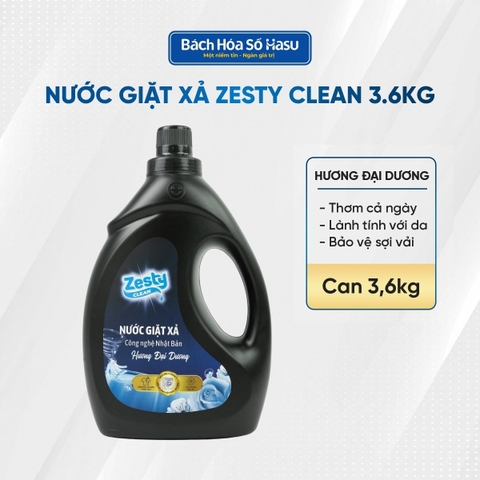 Nước giặt xả ZESTY CLEAN hương đại dương can 3.6kg