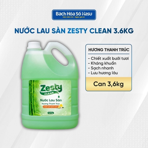 Nước lau sàn Zesty Clean hương thanh trúc 3.6kg