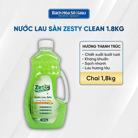 Nước lau sàn Zesty Clean hương thanh trúc 1.8kg