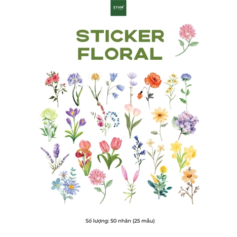 Giấy tự dính (sticker) cắt rời bộ 50 cái