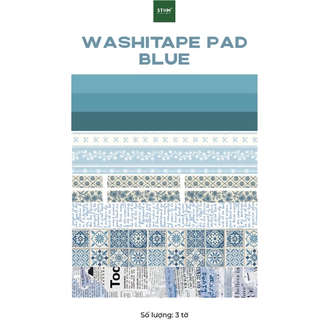Giấy tự dính Washitape Pad khổ A5 xấp 3 tờ