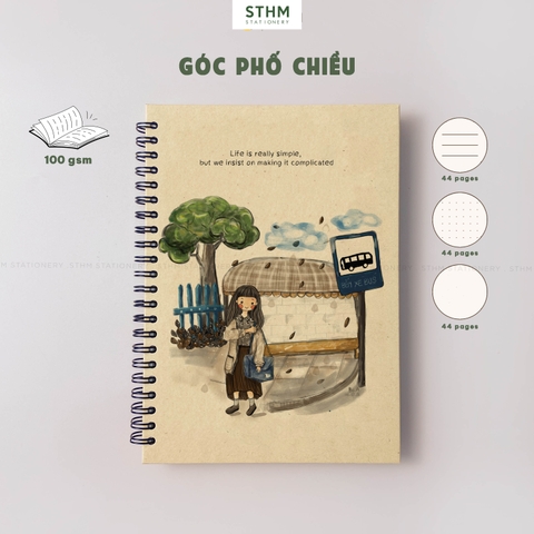 Sổ tay lò xo bìa cứng COZY A5