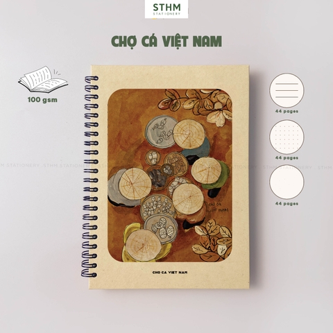 Sổ tay lò xo bìa cứng COZY A5