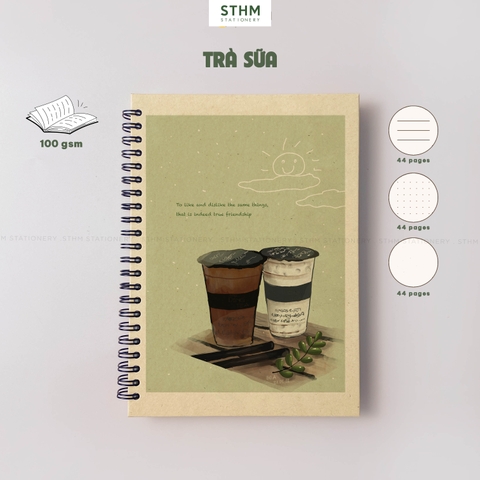 Sổ tay lò xo bìa cứng COZY A5