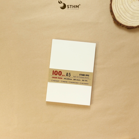 Giấy kem 100gsm xấp 100 tờ