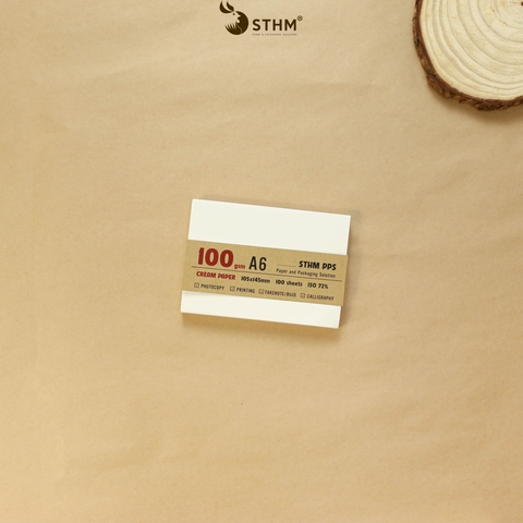 Giấy kem 100gsm xấp 100 tờ