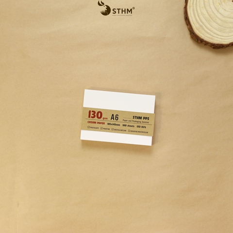 Giấy kem 130gsm xấp 100 tờ
