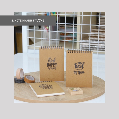 Sổ tay lò xo bìa mềm Typography A6