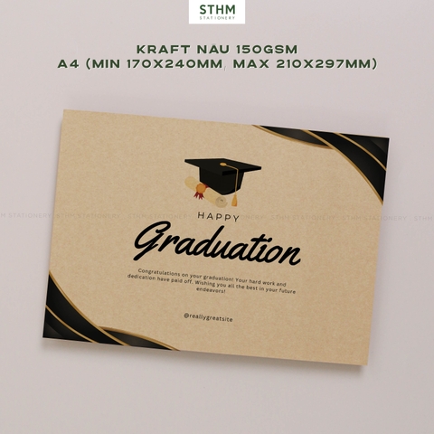 Giấy kem 190gsm/Kraft 150gsm in theo yêu cầu bộ 50 tờ