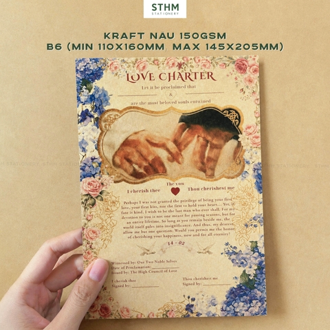 Giấy kem 190gsm/Kraft 150gsm in theo yêu cầu bộ 50 tờ