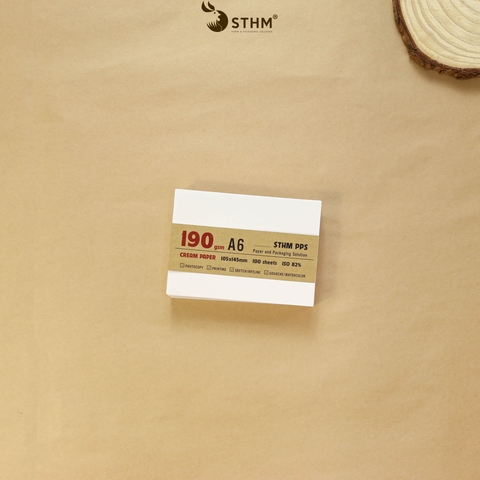 Giấy kem 190gsm xấp 100 tờ