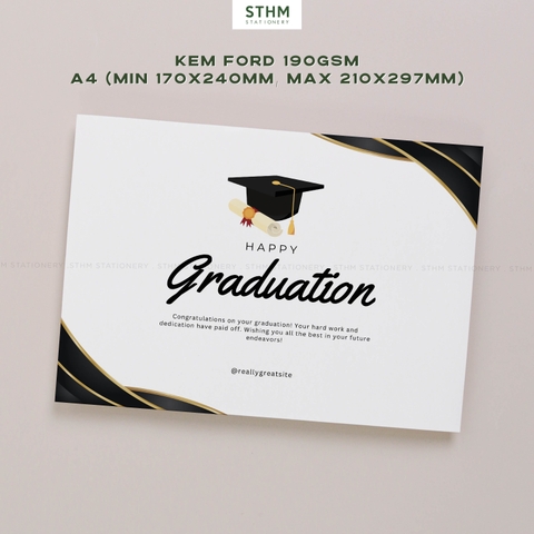 Giấy kem 190gsm/Kraft 150gsm in theo yêu cầu bộ 50 tờ