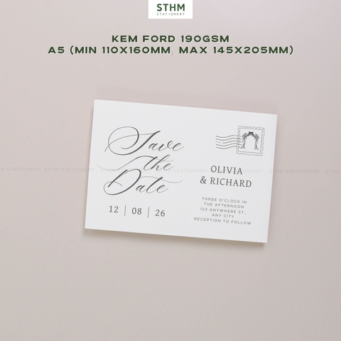 Giấy kem 190gsm/Kraft 150gsm in theo yêu cầu bộ 50 tờ
