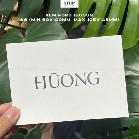 Giấy kem 190gsm/Kraft 150gsm in theo yêu cầu bộ 50 tờ
