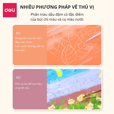 Bút sáp dầu DELI 24 màu