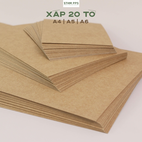 Giấy kraft Âu nâu 2 mặt xấp 20 tờ