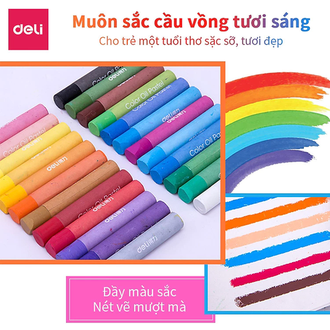 Bút sáp dầu DELI 24 màu