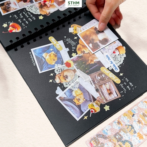 Sổ dán ảnh lò xo khổ vuông Scrapbook 20x20cm