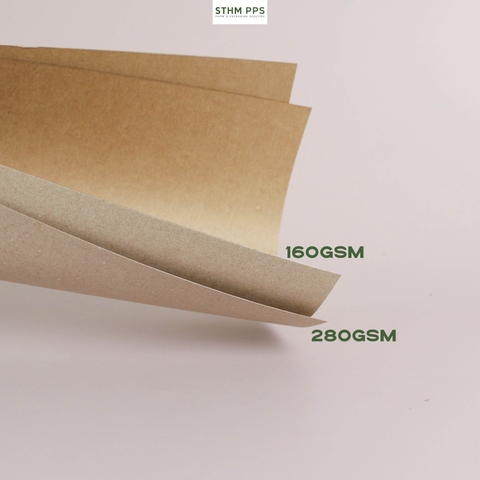 Giấy kraft Nhật nâu 1 mặt xấp 50 tờ