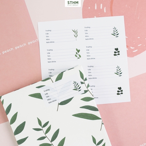 Giấy tự dính Nhãn vở bộ 4 tờ (32 nhãn 7.2x6.3cm)