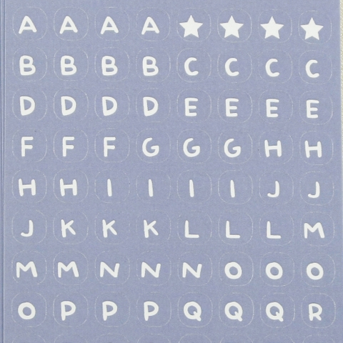 Giấy tự dính (sticker) A6 Chữ và Số xấp 5 tờ