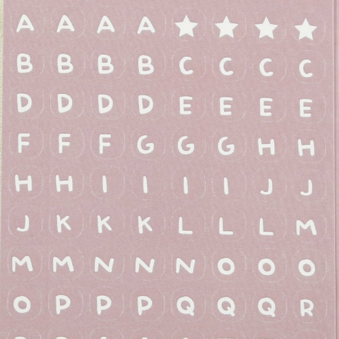 Giấy tự dính (sticker) A6 Chữ và Số xấp 5 tờ