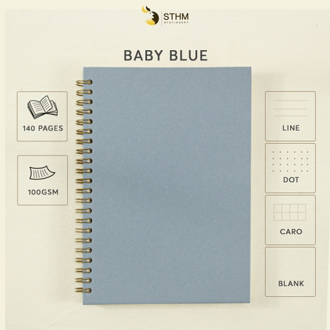 Sổ tay lò xo bìa cứng Solid A5