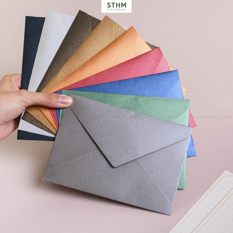 Bao thư ánh kim kèm ruột thư xấp 5 cái A6