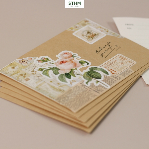 Bao thư handmade kèm ruột thư xấp 5 cái A6