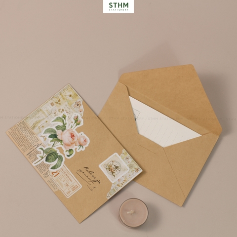 Bao thư handmade kèm ruột thư xấp 5 cái A6